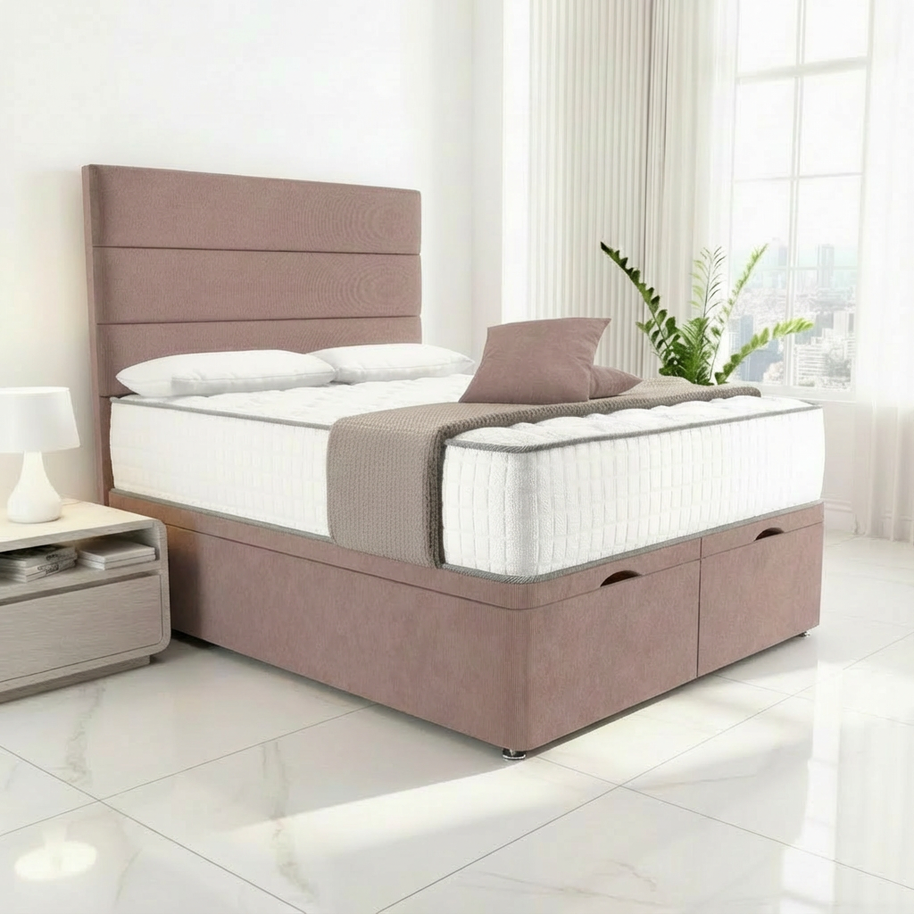 Florence Ottoman Divan Bed - Mauve Naples