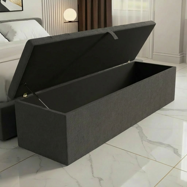Cambridge Ottoman Storage Box – Slate Grey Naples
