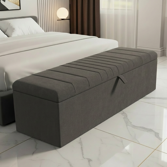 Cambridge Ottoman Storage Box – Slate Grey Naples
