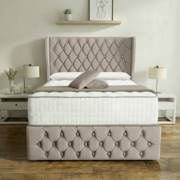 Lyon Ottoman Divan Bed - Seal Grey Naples