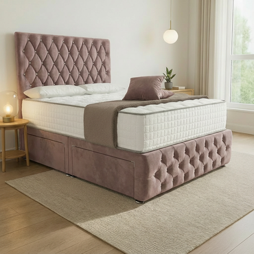 Kiev Divan Bed - Mauve Naples