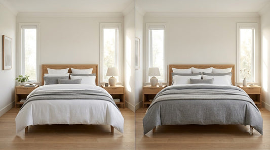King and super king beds compared side by side