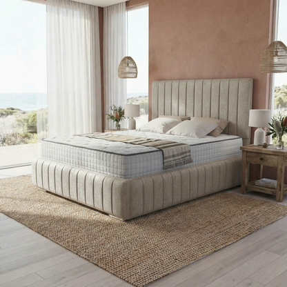 Venice Upholstered Ottoman Bed - Seal Grey Naples