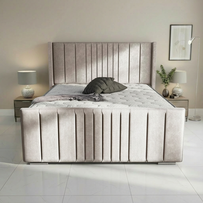 Oxford Upholstered Ottoman Bed - Seal Grey Naples