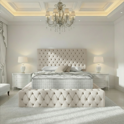Diplomat Upholstered Ottoman Bed - Seal Grey Naples