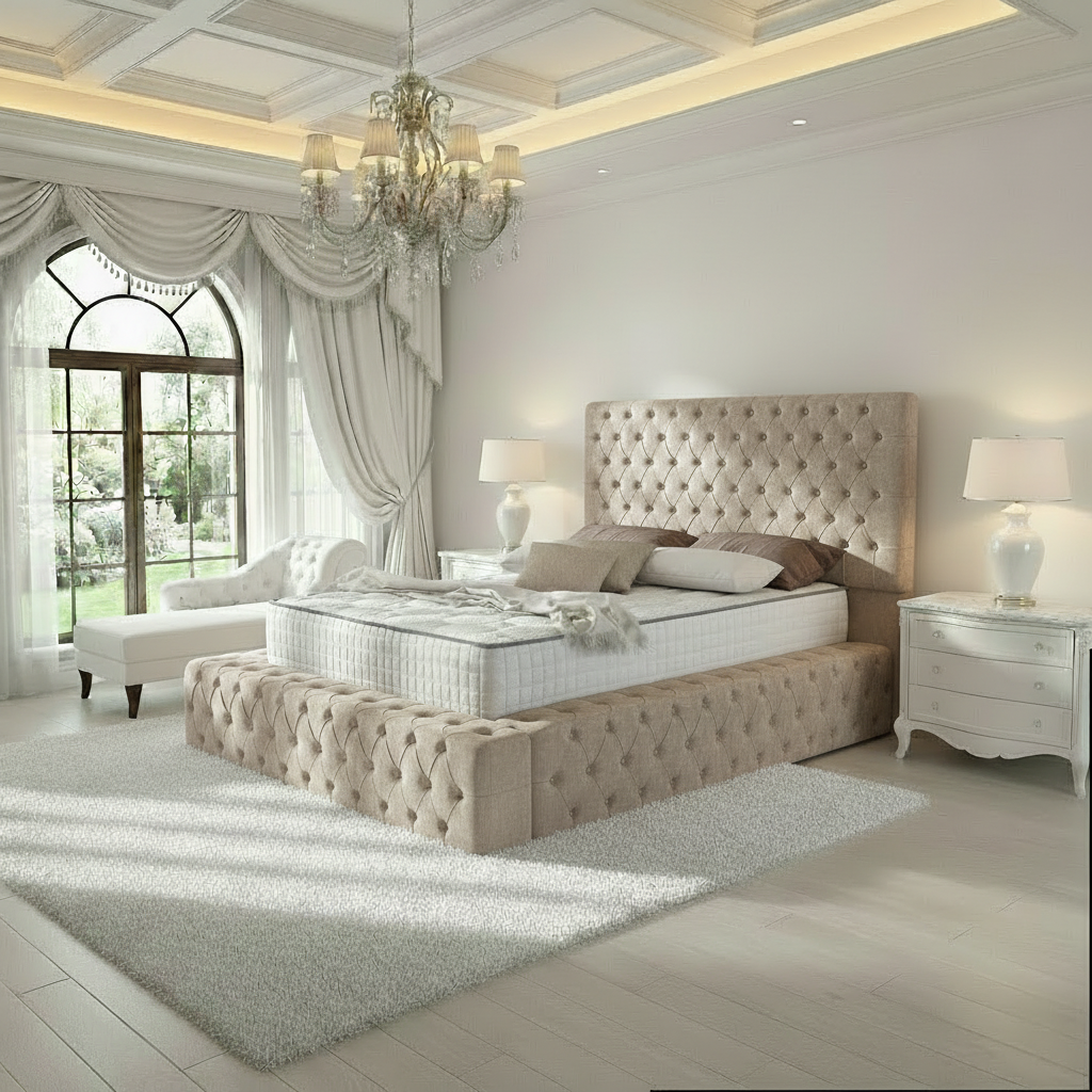 Diplomat Upholstered Ottoman Bed - Seal Grey Naples