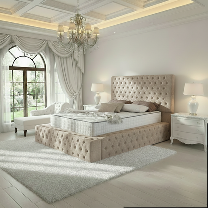 Diplomat Upholstered Ottoman Bed - Seal Grey Naples
