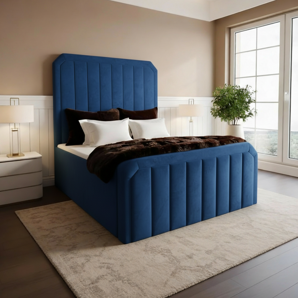 Savannah 2026 with Optional Ottoman Storage - Blue Plush Velvet
