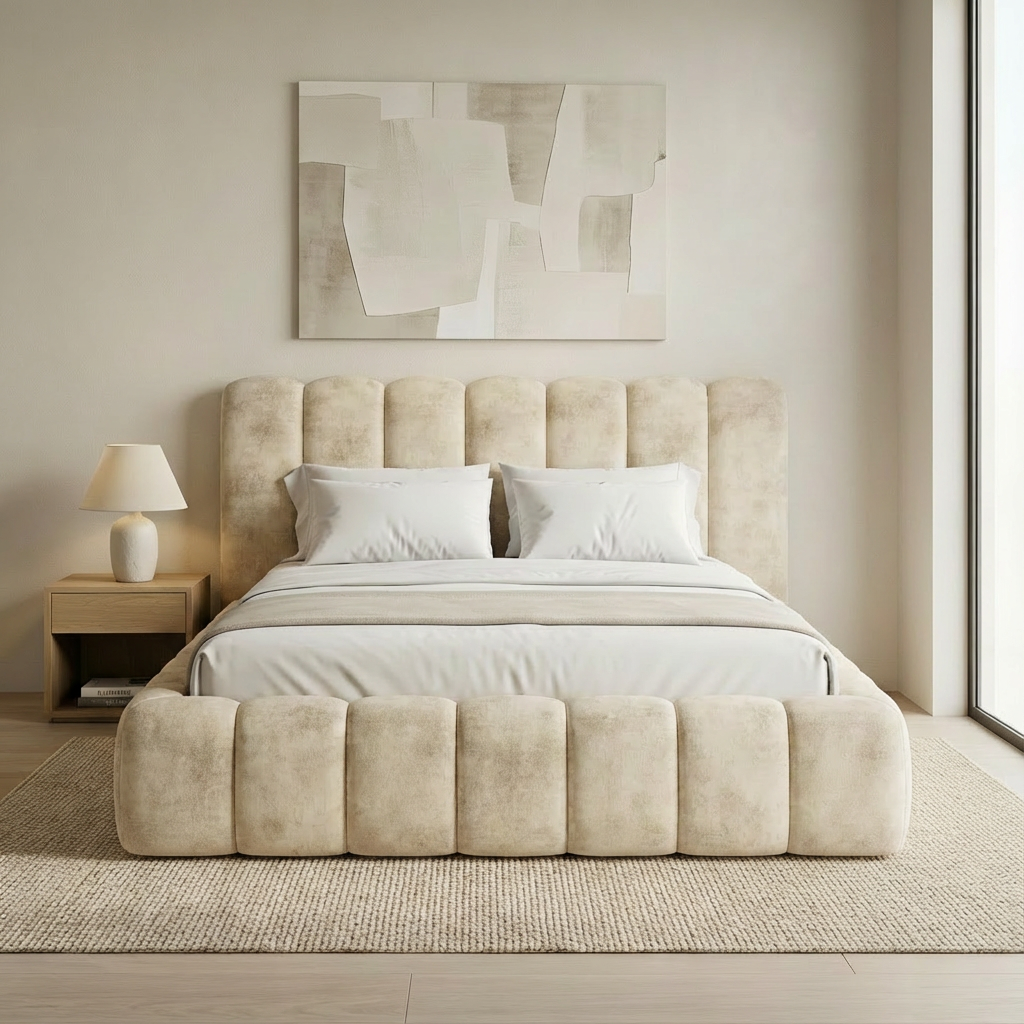 Cream Haven Cloud Bedframe Almond Coniston