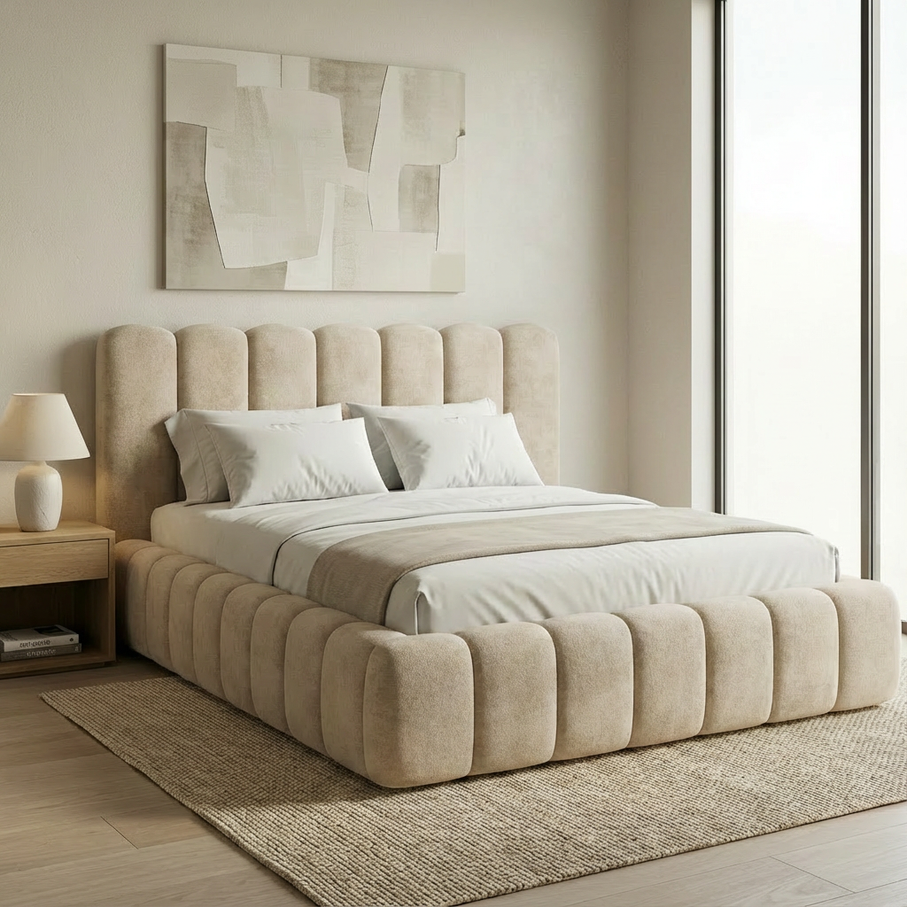 Cream Haven Cloud Bedframe Almond Coniston