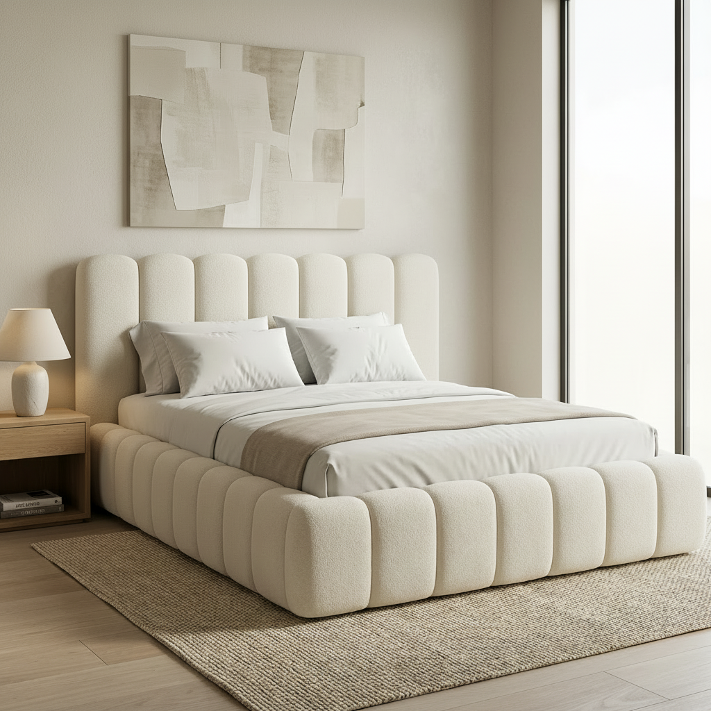 Cream Haven Cloud Bedframe Cream Naples - image 1