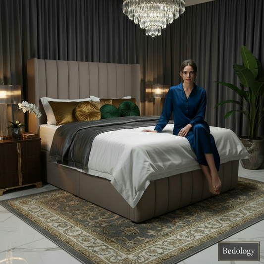 Isla Wingback Divan Bed – Seal Grey Naples