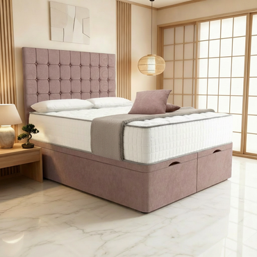 Wellington Ottoman Divan Bed - Mauve Naples