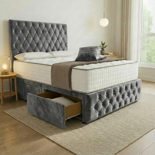 Moscow Divan Bed Charcoal Coniston