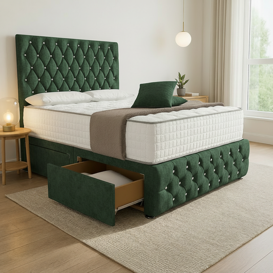 Moscow Divan Bed Emerald Coniston