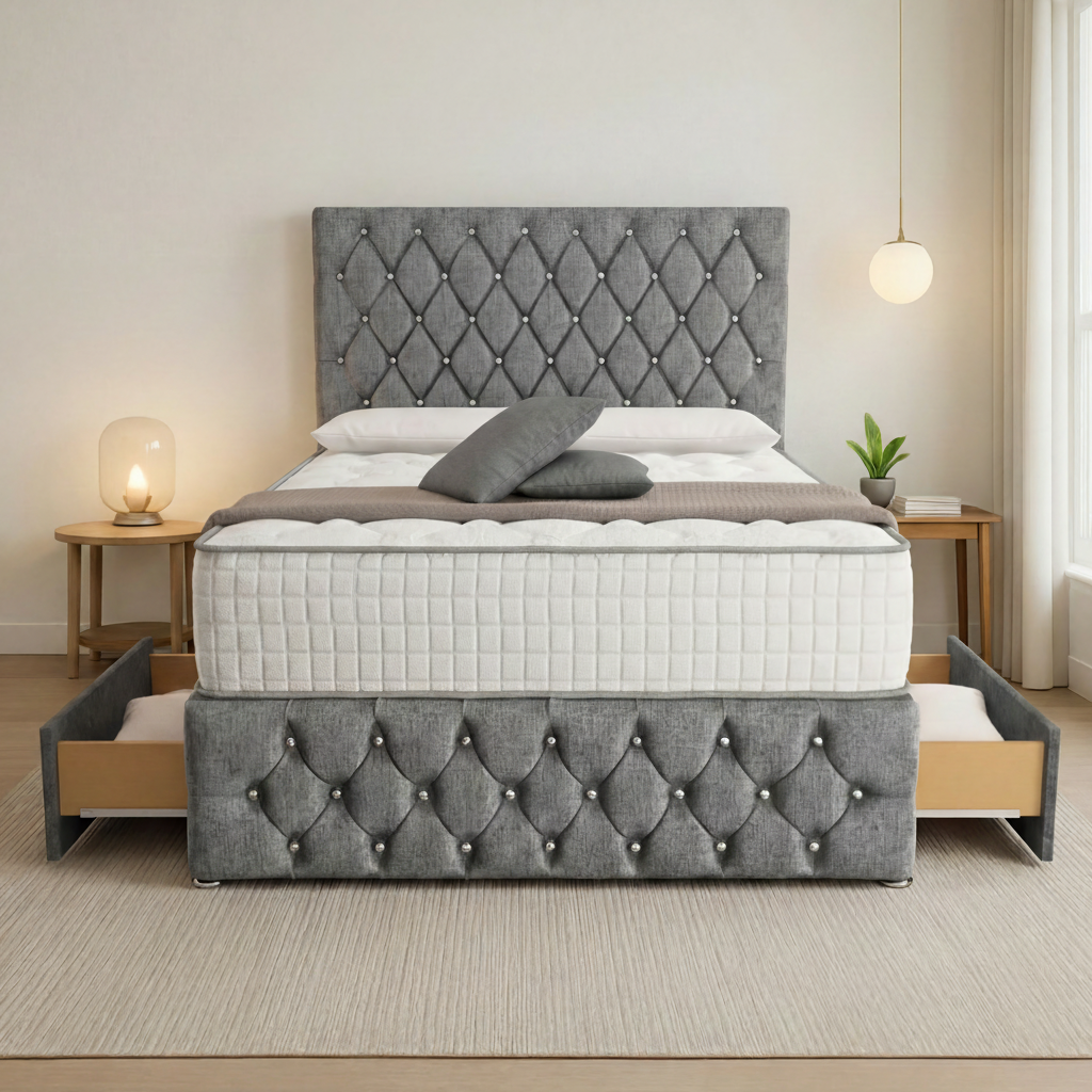 Moscow Divan Bed Front Angle - Armour Coniston