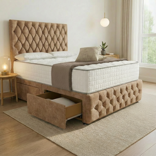 Moscow Divan Bed Mink Coniston