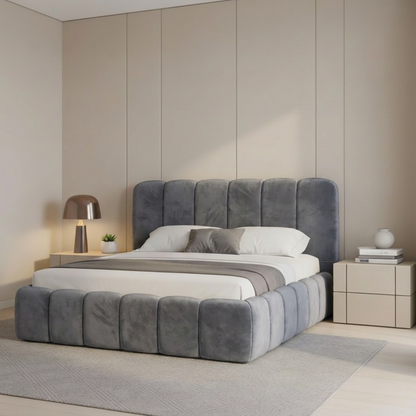 The New Premium Teddy Boucle Fur 2025 Bedframe Steel Plush Velvet