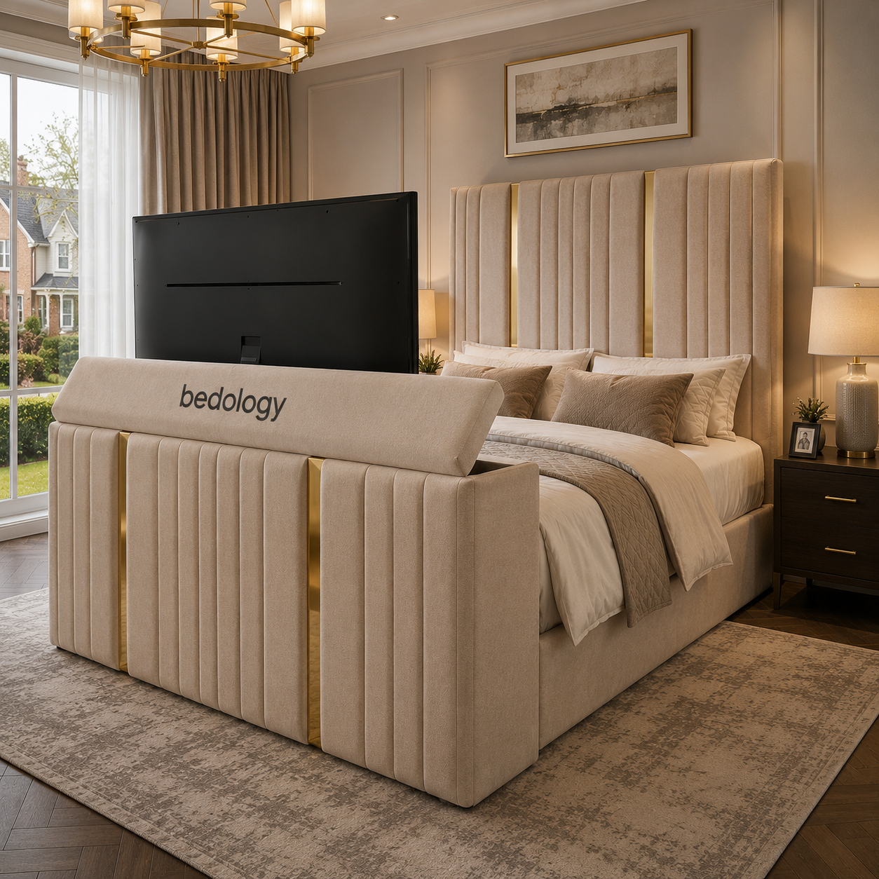 Simple Strip TV Bed